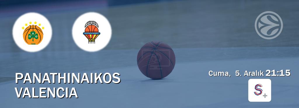 Karşılaşma Panathinaikos - Valencia S Sport +'den canlı yayınlanacak (Cuma,  5. Aralık  21:15).