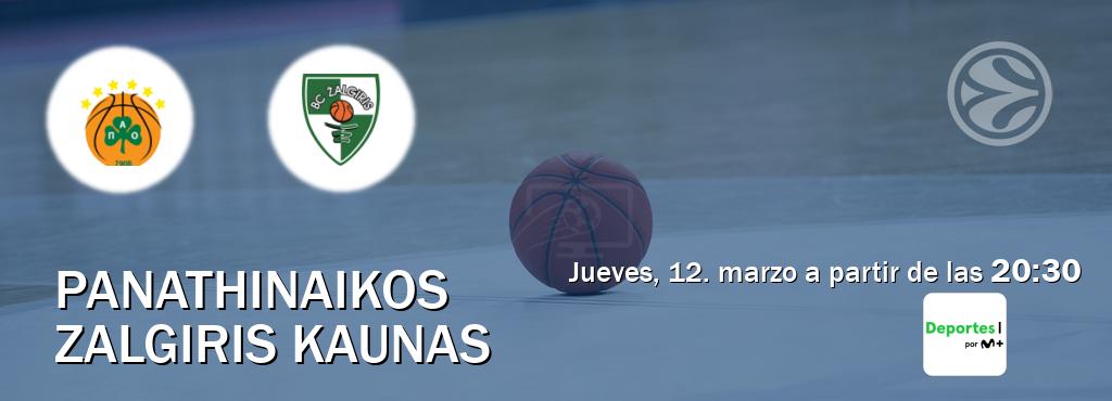 El partido entre Panathinaikos y Zalgiris Kaunas será retransmitido por Movistar Deportes (jueves, 12. marzo a partir de las  20:30).
