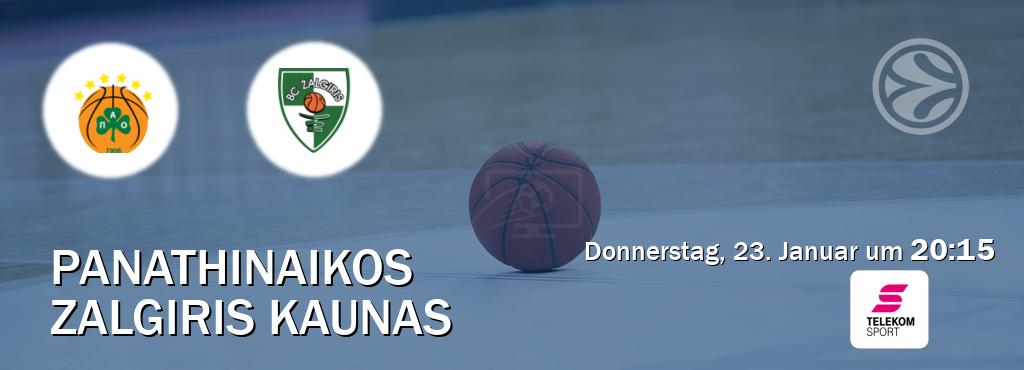 Das Spiel zwischen Panathinaikos und Zalgiris Kaunas wird am Donnerstag, 23. Januar um  20:15, live vom Magenta Sport übertragen.