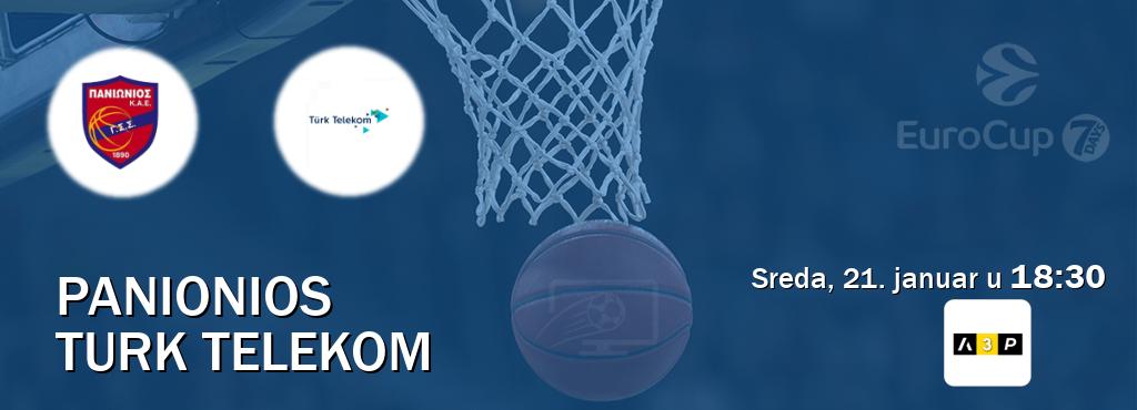 Izravni prijenos utakmice Panionios i Turk Telekom pratite uživo na Arena Premium 3 (sreda, 21. januar u  18:30).