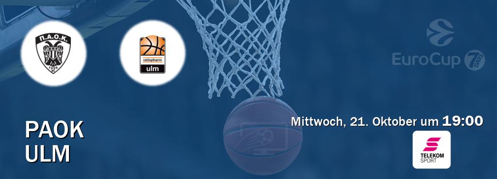 Das Spiel zwischen PAOK und Ulm wird am Mittwoch, 21. Oktober um  19:00, live vom Magenta Sport übertragen.