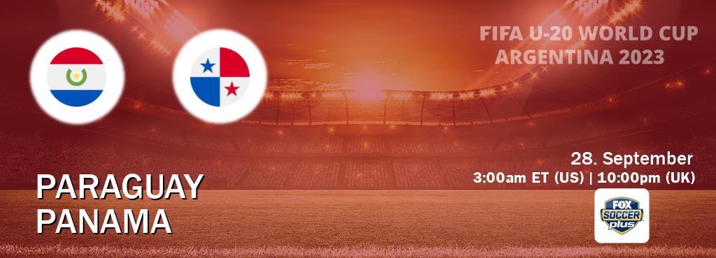 You can watch game live between Paraguay U20 and Panama U20 on Fox Soccer Plus(US). You can watch game live between Paraguay U20 and Panama U20 on Fox Soccer Plus(US).