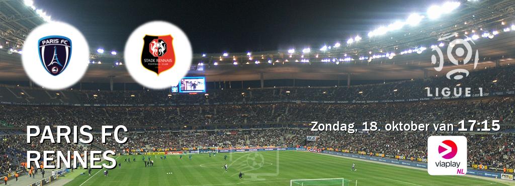 Wedstrijd tussen Paris FC en Rennes live op tv bij Viaplay Nederland (zondag, 18. oktober van  17:15).