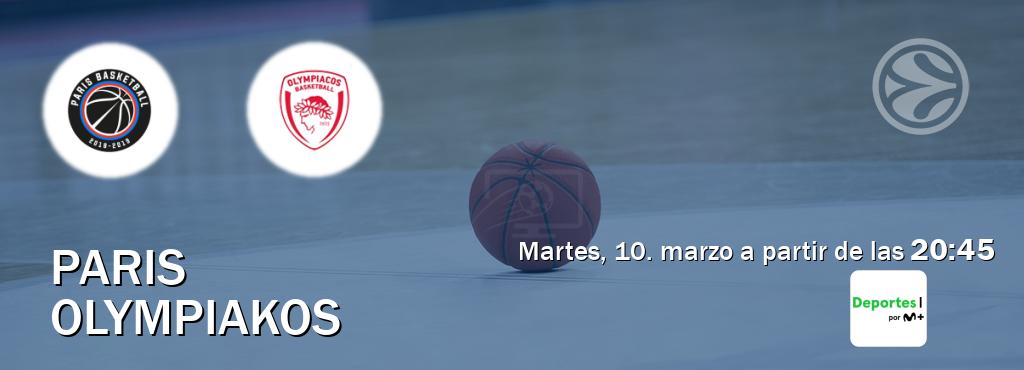 El partido entre Paris y Olympiakos será retransmitido por Movistar Deportes (martes, 10. marzo a partir de las  20:45).