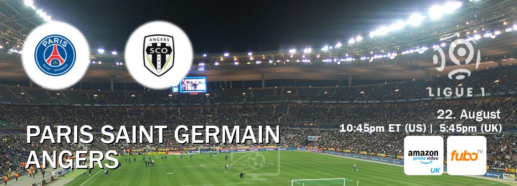 You can watch game live between Paris Saint Germain and Angers on Amazon Prime Video UK(UK) and fuboTV(US). You can watch game live between Paris Saint Germain and Angers on Amazon Prime Video UK(UK) and fuboTV(US).