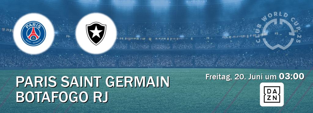 Das Spiel zwischen Paris Saint Germain und Botafogo RJ wird am Freitag, 20. Juni um 03:00, live vom DAZN übertragen. Das Spiel zwischen Paris Saint Germain und Botafogo RJ wird am Freitag, 20. Juni um 03:00, live vom DAZN übertragen.