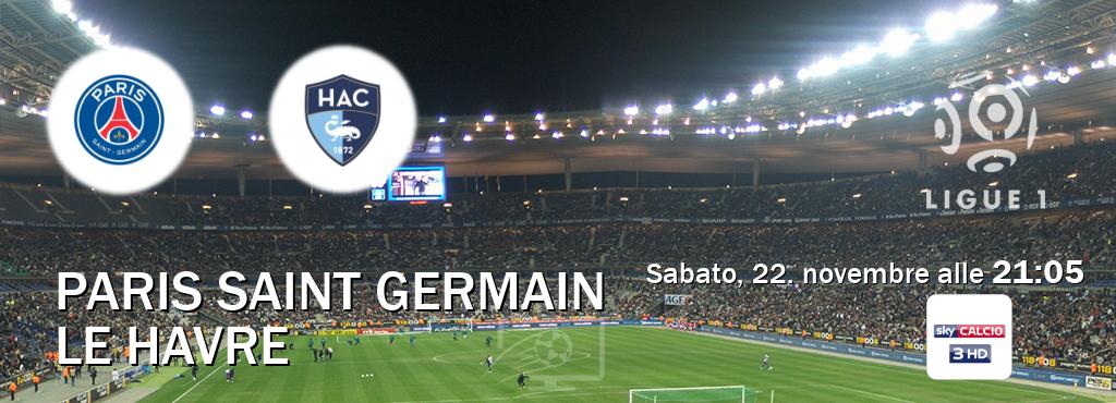 Il match Paris Saint Germain - Le Havre sarà trasmesso in diretta TV su Sky Sport 253 (ore 21:05)