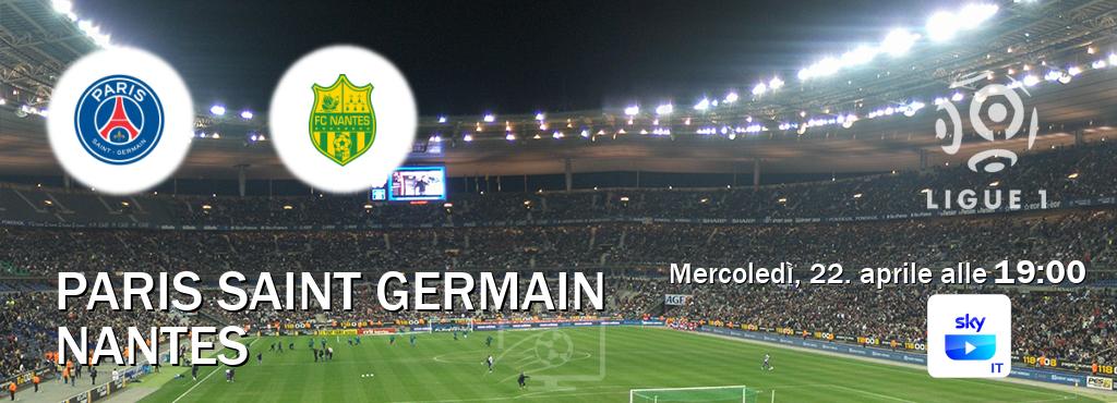 Il match Paris Saint Germain - Nantes sarà trasmesso in diretta TV su SKY Go Italia (ore 19:00)