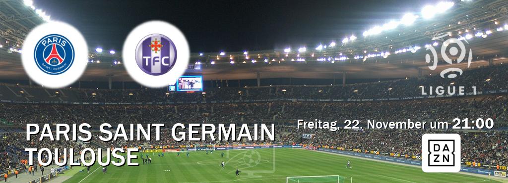 Das Spiel zwischen Paris Saint Germain und Toulouse wird am Freitag, 22. November um  21:00, live vom DAZN übertragen.