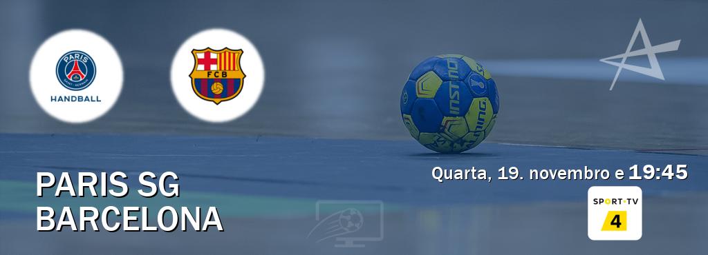 Jogo entre Paris SG e Barcelona tem emissão Sport TV 4 (quarta, 19. novembro e 19:45). Jogo entre Paris SG e Barcelona tem emissão Sport TV 4 (quarta, 19. novembro e 19:45).