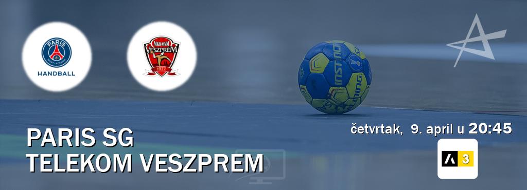 Izravni prijenos utakmice Paris SG i Telekom Veszprem pratite uživo na Arena Sport 3 (četvrtak,  9. april u  20:45).