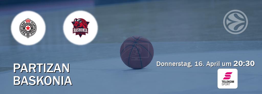 Das Spiel zwischen Partizan und Baskonia wird am Donnerstag, 16. April um  20:30, live vom Magenta Sport übertragen.