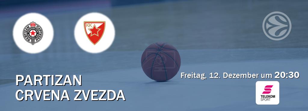 Das Spiel zwischen Partizan und Crvena zvezda wird am Freitag, 12. Dezember um  20:30, live vom Magenta Sport übertragen.