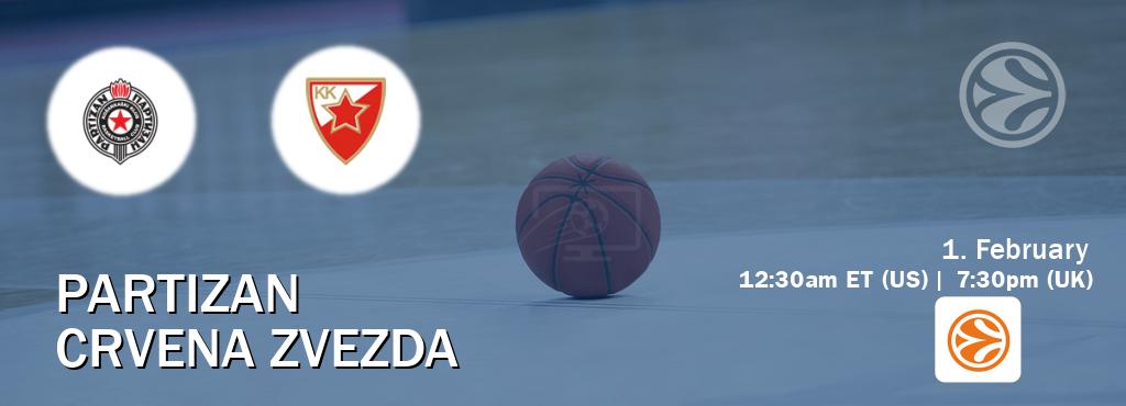 You can watch game live between Partizan and Crvena zvezda on EuroLeague TV.