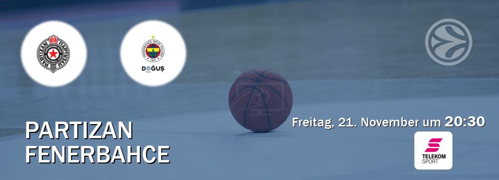 Das Spiel zwischen Partizan und Fenerbahce wird am Freitag, 21. November um  20:30, live vom Magenta Sport übertragen.