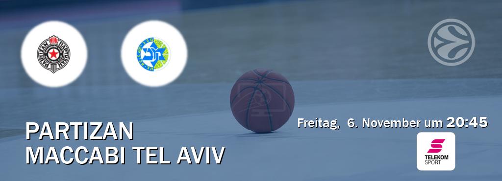 Das Spiel zwischen Partizan und Maccabi Tel Aviv wird am Freitag,  6. November um  20:45, live vom Magenta Sport übertragen.