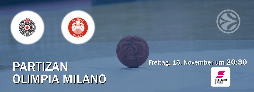 Das Spiel zwischen Partizan und Olimpia Milano wird am Freitag, 15. November um  20:30, live vom Magenta Sport übertragen.