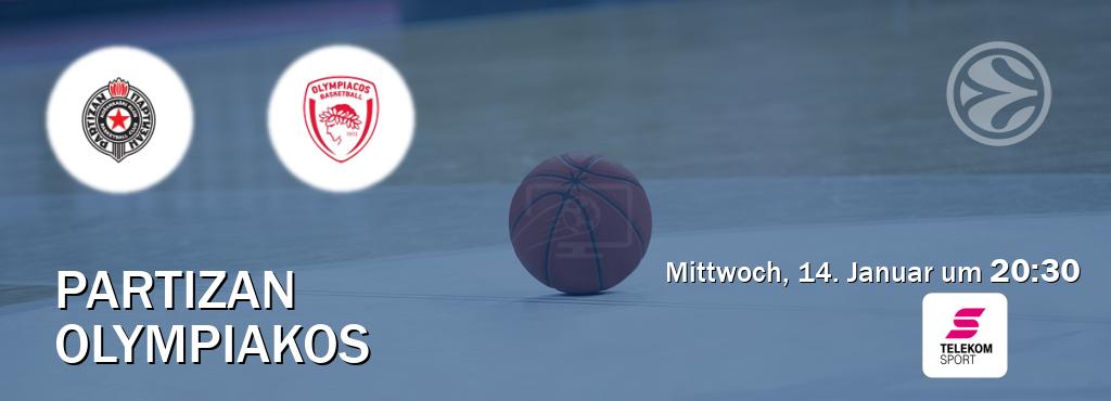 Das Spiel zwischen Partizan und Olympiakos wird am Mittwoch, 14. Januar um  20:30, live vom Magenta Sport übertragen.