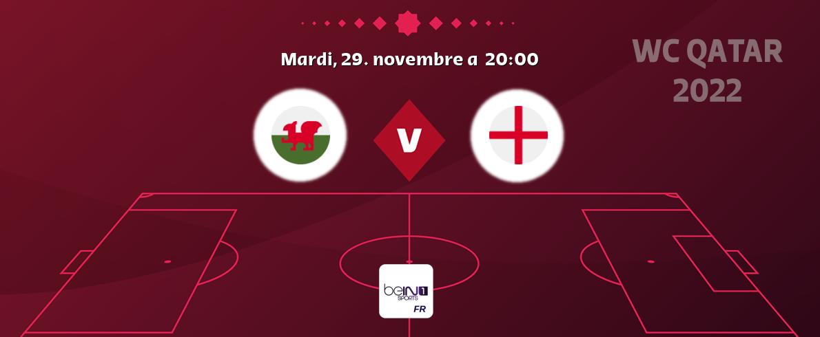 Match entre Pays de Galles et Angleterre en direct à la beIN Sports 1 (mardi, 29. novembre a  20:00).