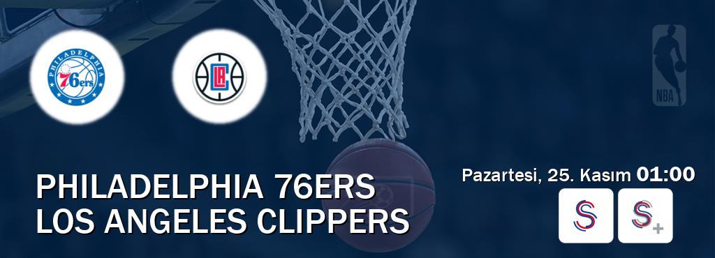 Karşılaşma Philadelphia 76ers - Los Angeles Clippers S Sport ve S Sport +'den canlı yayınlanacak (Pazartesi, 25. Kasım  01:00).