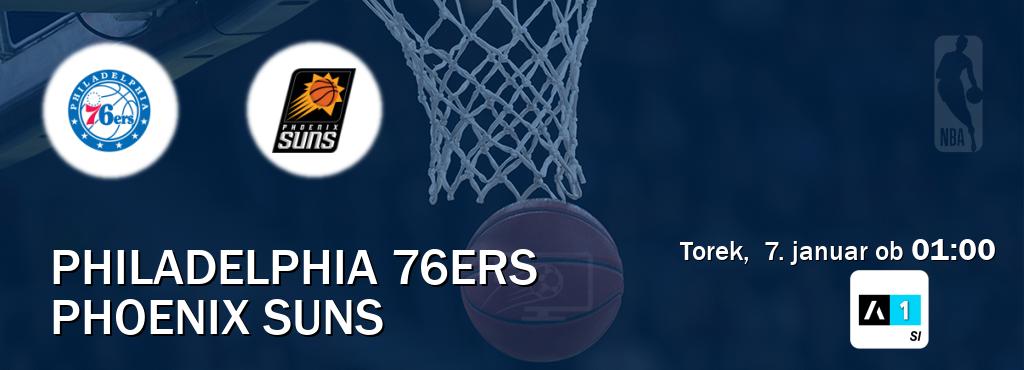 Prenos tekme med Philadelphia 76ers in Phoenix Suns v živo na Arena Sport 1 (torek,  7. januar ob  01:00 uri).