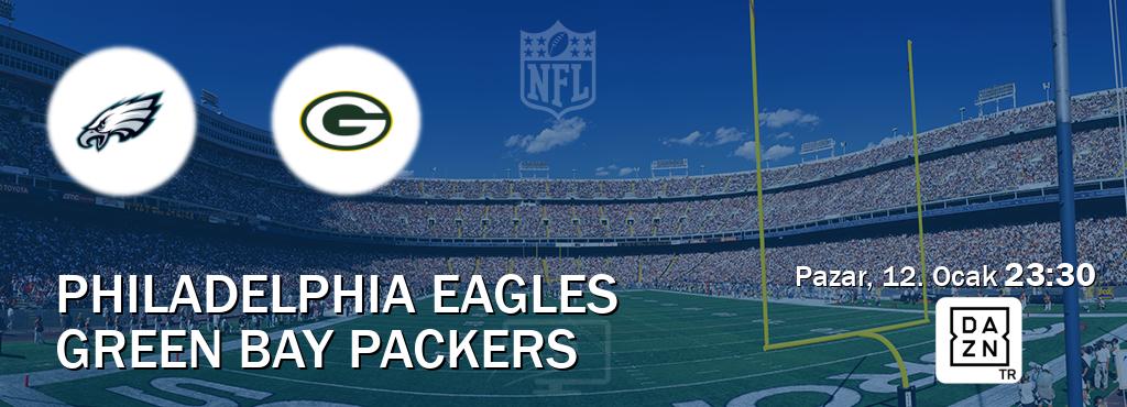 Karşılaşma Philadelphia Eagles - Green Bay Packers DAZN'den canlı yayınlanacak (Pazar, 12. Ocak  23:30).