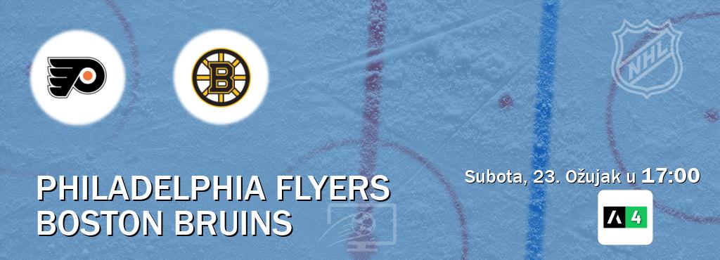 Izravni prijenos utakmice Philadelphia Flyers i Boston Bruins pratite uživo na Arena Sport 4 (Subota, 23. Ožujak u  17:00).