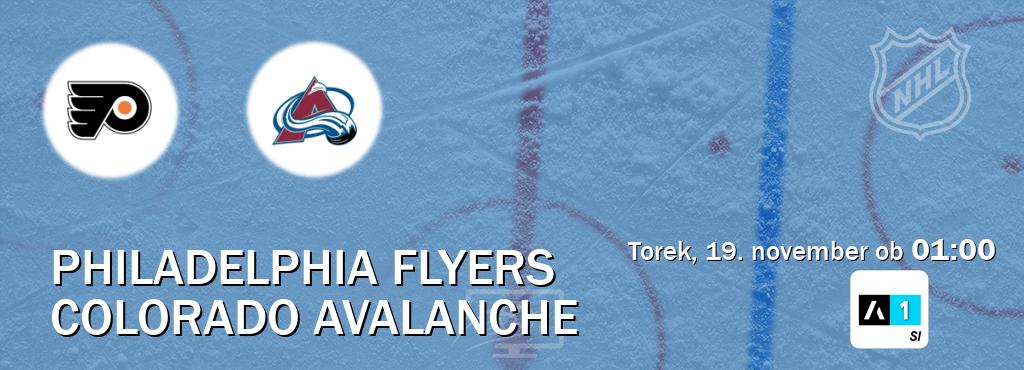 Philadelphia Flyers in Colorado Avalanche v živo na Arena Sport 1. Prenos tekme bo v torek, 19. november ob  01:00