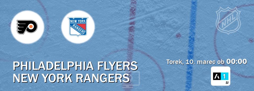 Dvoboj Philadelphia Flyers in New York Rangers s prenosom tekme v živo na Arena Sport 1.