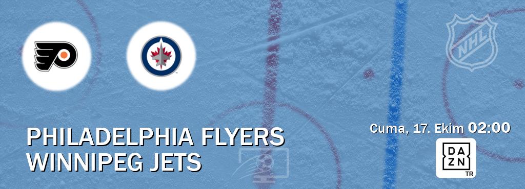 Karşılaşma Philadelphia Flyers - Winnipeg Jets DAZN'den canlı yayınlanacak (Cuma, 17. Ekim  02:00).