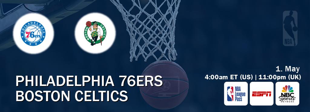 You can watch game live between Philadelphia 76ers and Boston Celtics on NBA League Pass, ESPN(AU), NBCS Network(US).