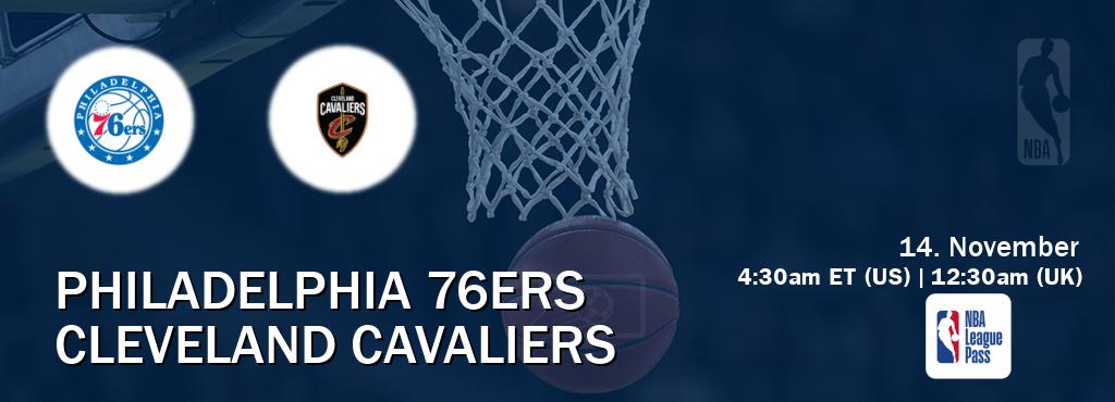 You can watch game live between Philadelphia 76ers and Cleveland Cavaliers on NBA League Pass.