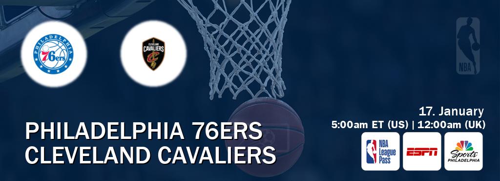 You can watch game live between Philadelphia 76ers and Cleveland Cavaliers on NBA League Pass, ESPN(AU), NBCS Philadelphia(US).