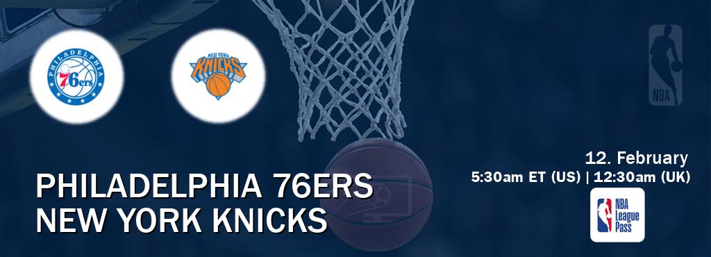 You can watch game live between Philadelphia 76ers and New York Knicks on NBA League Pass.
