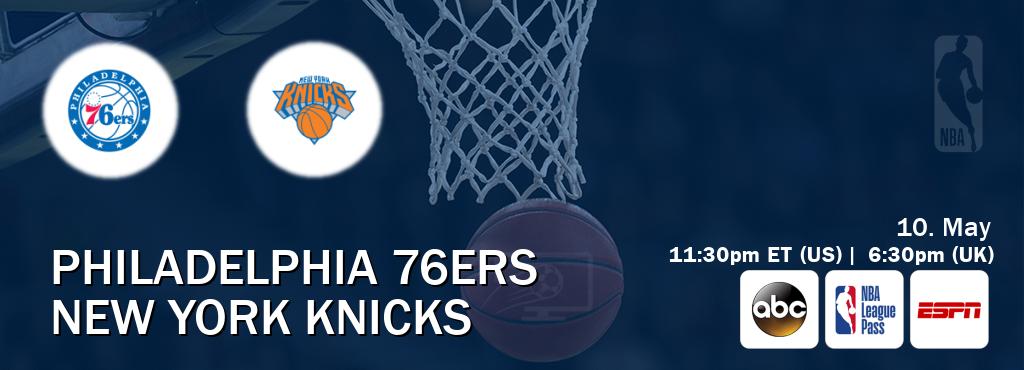 You can watch game live between Philadelphia 76ers and New York Knicks on ABC(US), NBA League Pass, ESPN(AU).