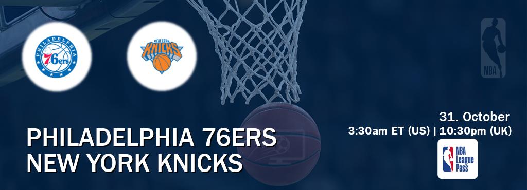 You can watch game live between Philadelphia 76ers and New York Knicks on NBA League Pass. You can watch game live between Philadelphia 76ers and New York Knicks on NBA League Pass.