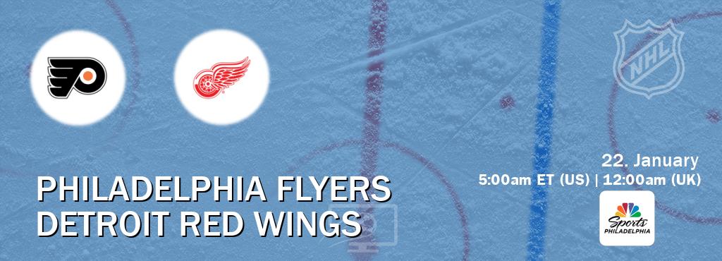 You can watch game live between Philadelphia Flyers and Detroit Red Wings on NBCS Philadelphia(US).