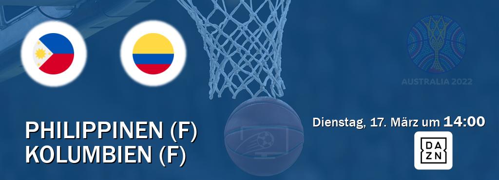 Das Spiel zwischen Philippinen (F) und Kolumbien (F) wird am Dienstag, 17. März um 14:00, live vom DAZN übertragen. Das Spiel zwischen Philippinen (F) und Kolumbien (F) wird am Dienstag, 17. März um 14:00, live vom DAZN übertragen.