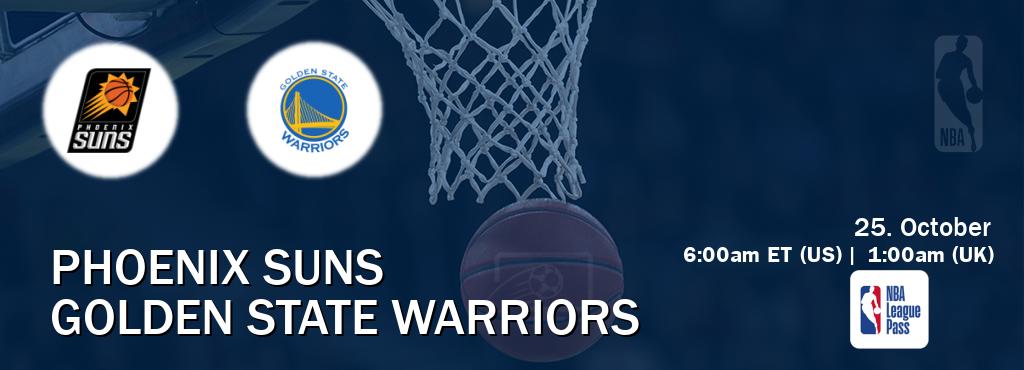 You can watch game live between Phoenix Suns and Golden State Warriors on NBA League Pass. You can watch game live between Phoenix Suns and Golden State Warriors on NBA League Pass.