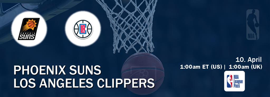 You can watch game live between Phoenix Suns and Los Angeles Clippers on NBA League Pass.