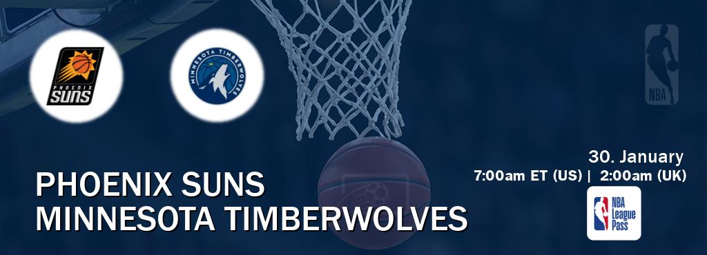 You can watch game live between Phoenix Suns and Minnesota Timberwolves on NBA League Pass.