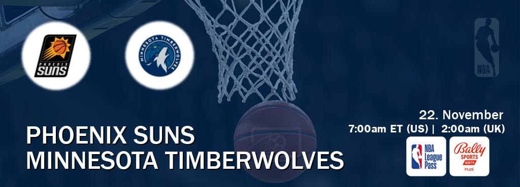 You can watch game live between Phoenix Suns and Minnesota Timberwolves on NBA League Pass and Bally Sports North+(US). You can watch game live between Phoenix Suns and Minnesota Timberwolves on NBA League Pass and Bally Sports North+(US).