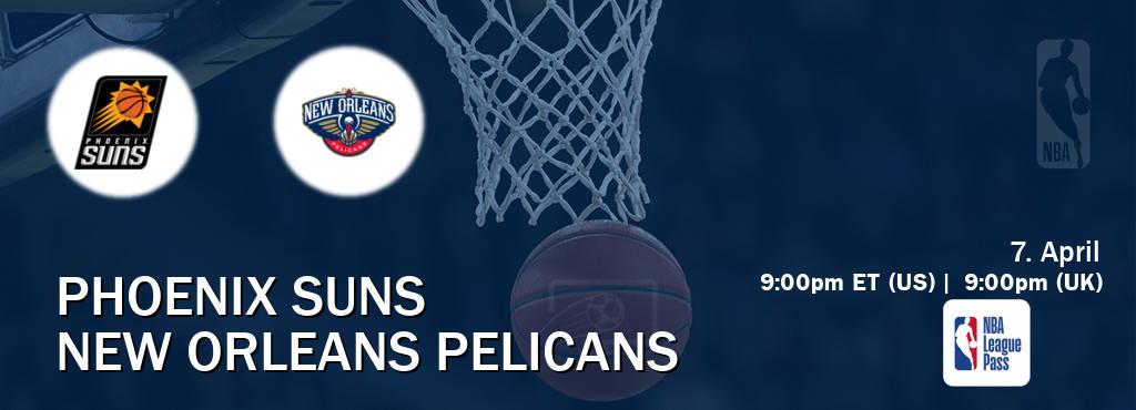 You can watch game live between Phoenix Suns and New Orleans Pelicans on NBA League Pass.