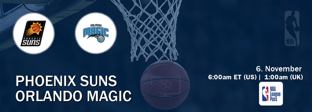 You can watch game live between Phoenix Suns and Orlando Magic on NBA League Pass. You can watch game live between Phoenix Suns and Orlando Magic on NBA League Pass.