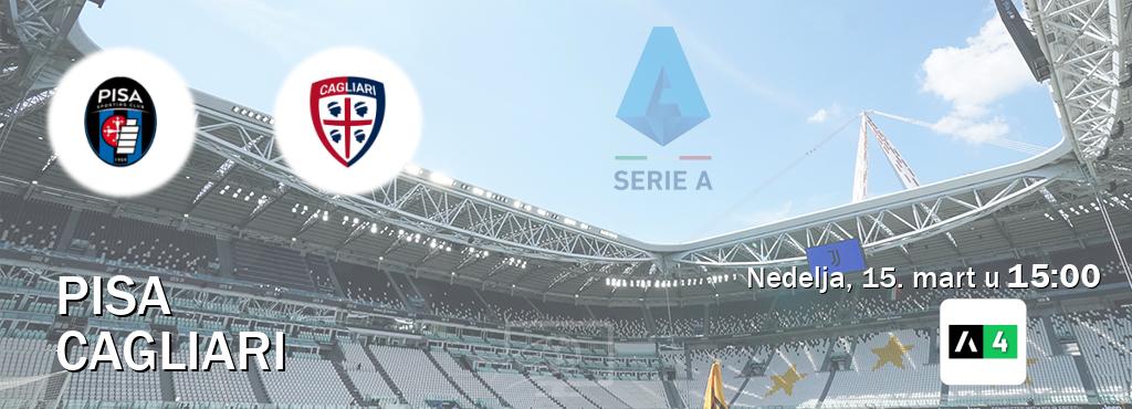 Izravni prijenos utakmice Pisa i Cagliari pratite uživo na Arena Sport 4 (nedelja, 15. mart u  15:00).
