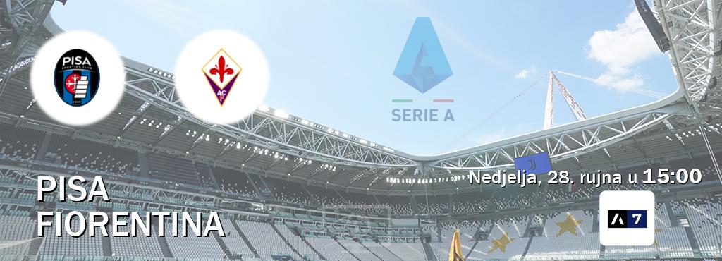 Izravni prijenos utakmice Pisa i Fiorentina pratite uživo na Arena Sport 7 (nedjelja, 28. rujna u 15:00). Izravni prijenos utakmice Pisa i Fiorentina pratite uživo na Arena Sport 7 (nedjelja, 28. rujna u 15:00).