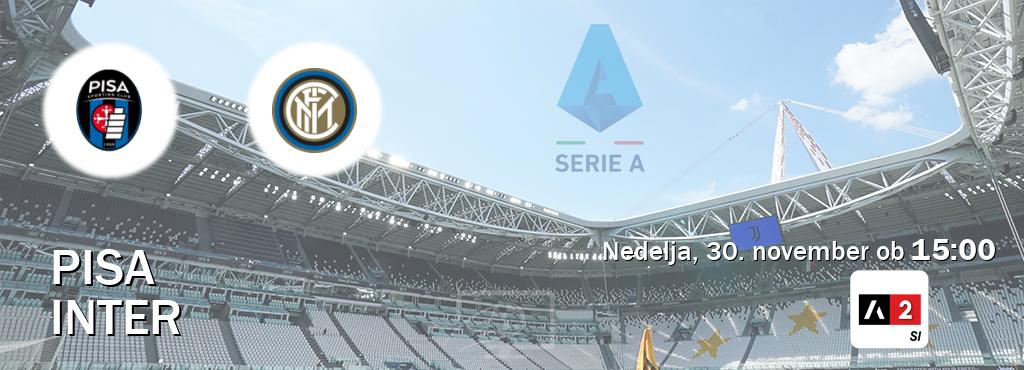 Prenos tekme med Pisa in Inter v živo na Arena Sport 2 (nedelja, 30. november ob 15:00 uri). Prenos tekme med Pisa in Inter v živo na Arena Sport 2 (nedelja, 30. november ob 15:00 uri).