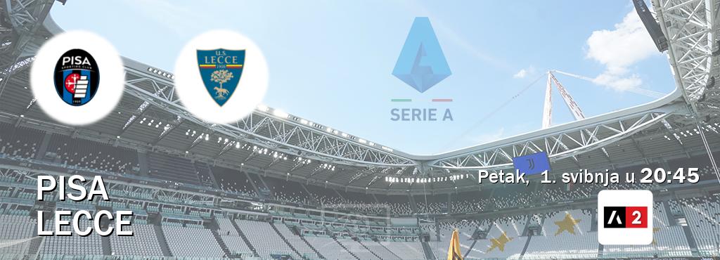 Izravni prijenos utakmice Pisa i Lecce pratite uživo na Arena Sport 2 (petak,  1. svibnja u  20:45).