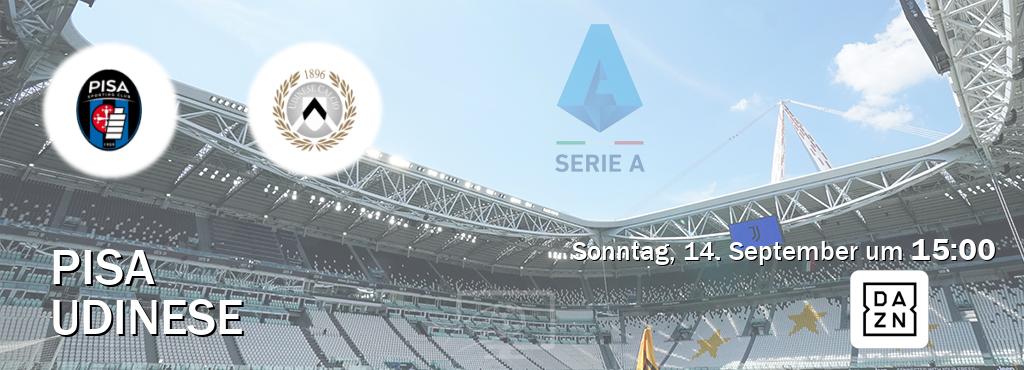 Das Spiel zwischen Pisa und Udinese wird am Sonntag, 14. September um 15:00, live vom DAZN übertragen. Das Spiel zwischen Pisa und Udinese wird am Sonntag, 14. September um 15:00, live vom DAZN übertragen.