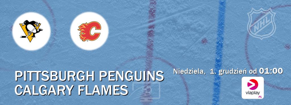 Gra między Pittsburgh Penguins i Calgary Flames transmisja na żywo w Viaplay Polska (niedziela,  1. grudzień od  01:00).